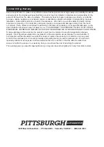 Preview for 8 page of Pittsburgh Automotive 61232 Owner'S Manual & Safety Instructions