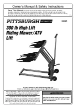 Pittsburgh Automotive 62325 Owner'S Manual & Safety Instructions preview