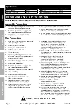 Предварительный просмотр 2 страницы Pittsburgh Automotive 62325 Owner'S Manual & Safety Instructions