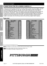 Предварительный просмотр 10 страницы Pittsburgh Automotive 62325 Owner'S Manual & Safety Instructions