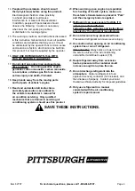 Предварительный просмотр 3 страницы Pittsburgh Automotive 62707 Owner'S Manual & Safety Instructions