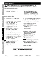 Предварительный просмотр 6 страницы Pittsburgh Automotive 63184 Owner'S Manual & Safety Instructions