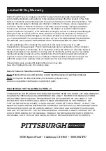 Preview for 8 page of Pittsburgh Automotive 63391 Owner'S Manual & Safety Instructions