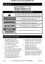 Предварительный просмотр 2 страницы Pittsburgh Automotive 63609 Owner'S Manual & Safety Instructions