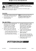 Предварительный просмотр 3 страницы Pittsburgh Automotive 63609 Owner'S Manual & Safety Instructions