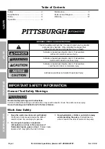 Предварительный просмотр 2 страницы Pittsburgh Automotive 63682 Owner'S Manual & Safety Instructions