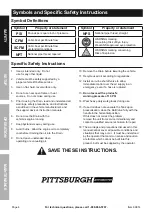 Предварительный просмотр 4 страницы Pittsburgh Automotive 69814 Owner'S Manual & Safety Instructions