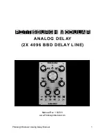 Pittsburgh Modular Analog Delay Manual preview