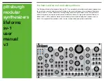 Pittsburgh Modular lifeforms sv-1 User Manual preview