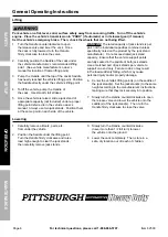 Предварительный просмотр 6 страницы Pittsburgh 62590 Owner'S Manual & Safety Instructions