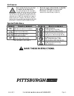 Preview for 3 page of Pittsburgh 63273 Owner'S Manual