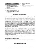 Preview for 4 page of Pittsburgh 63647 Owner'S Manual & Safety Instructions