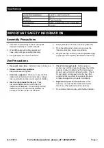 Preview for 2 page of Pittsburgh 63656 Owner'S Manual