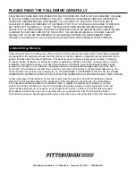 Preview for 4 page of Pittsburgh 63656 Owner'S Manual