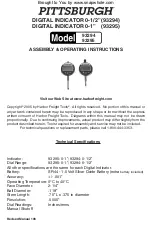 Preview for 1 page of Pittsburgh 93294 Assembly & Operating Instructions