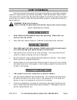 Preview for 2 page of Pittsburgh Professional 97143 Operating Instructions Manual