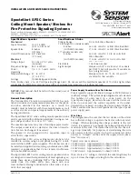 Pittway System Sensor SpectrAlert SP2C Series Installation And Maintenance Instructions preview