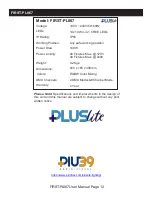 Предварительный просмотр 14 страницы PIU39 PLUSlite First-PL067 User Instructions