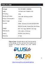 Preview for 40 page of PIU39 PLUSLITE PIXEL PL1940 User Manual