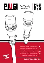 Preview for 1 page of Piusi F00214000 Installation, Use And Maintenance Manual