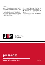 Preview for 124 page of Piusi F00214000 Installation, Use And Maintenance Manual