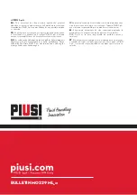 Preview for 88 page of Piusi GARDA 5 Installation, Use And Maintenance Manual