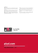 Preview for 112 page of Piusi P 3.5 Directions For Installation, Use And Maintenance