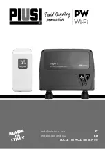 Предварительный просмотр 1 страницы Piusi PW Wi-Fi Installation And Use Manual