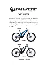PIVOT cycles Shuttle Race XT Owner'S Manual preview