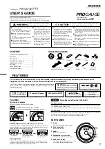 Preview for 1 page of Pivot PROGAUGE-PT6 User Manual