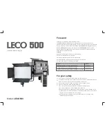 Предварительный просмотр 2 страницы Pixapro LECO 500 Instruction Manual