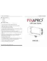 Preview for 1 page of Pixapro VNIX300 User Manual