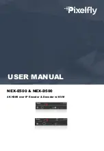 Предварительный просмотр 1 страницы Pixelfly NEX-D500 User Manual