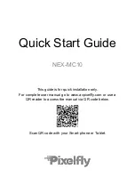 Предварительный просмотр 1 страницы Pixelfly NEX-MC10 Quick Start Manual