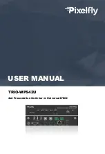 Pixelfly TRIO-WPS42U User Manual предпросмотр