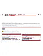 Предварительный просмотр 2 страницы Pixie PIXIE D60 Instruction Manual