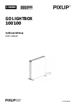 Preview for 1 page of Pixlip GO LIGHTBOX 100100 User Manual