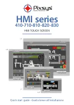 Preview for 1 page of Pixsys HMI series Quick Start Manual