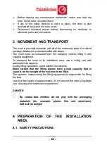 Preview for 12 page of PIZZA GROUP Baby 3T Instruction Manual