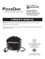 Preview for 1 page of Pizzacraft PizzaQue CS030314 Owner'S Manual