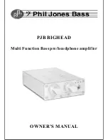 PJB Bighead Owner'S Manual preview