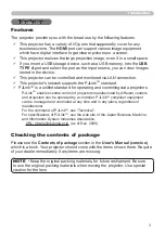 Preview for 3 page of PJLink CP-WX3011N User Manual