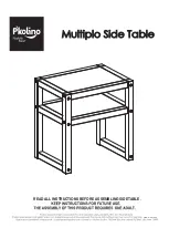 Preview for 1 page of P'kolino Playfully Smart Multiplo Side Table Manual