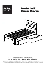 P'kolino Twin Bed with Storage Drawers PKFFBRTBSDCHY Assembly Instructions Manual preview