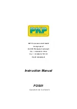 PKP FOS01 Instruction Manual предпросмотр