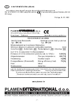 Предварительный просмотр 7 страницы Plamen International CALOREX SPC-60 Technical Instruction