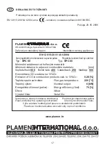 Предварительный просмотр 17 страницы Plamen International CALOREX SPC-60 Technical Instruction