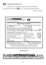 Предварительный просмотр 27 страницы Plamen International CALOREX SPC-60 Technical Instruction