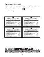 Preview for 26 page of Plamen International Dora 10 Technical Instructions