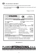 Preview for 31 page of Plamen International GLAS AMITY Installation And Operating Instructions Manual